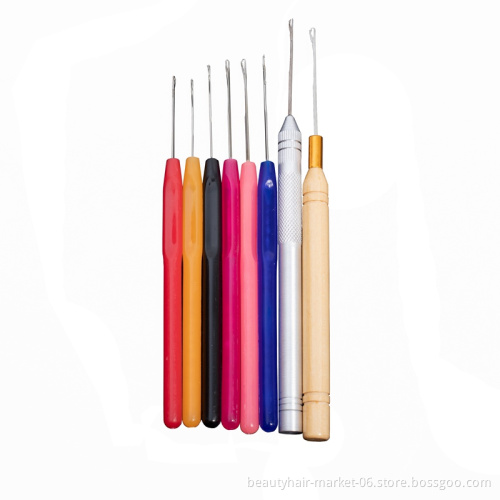 Plastic Handle Crochet Hook Needle for Linking Micro Rings Hair Extensions wig Tools
